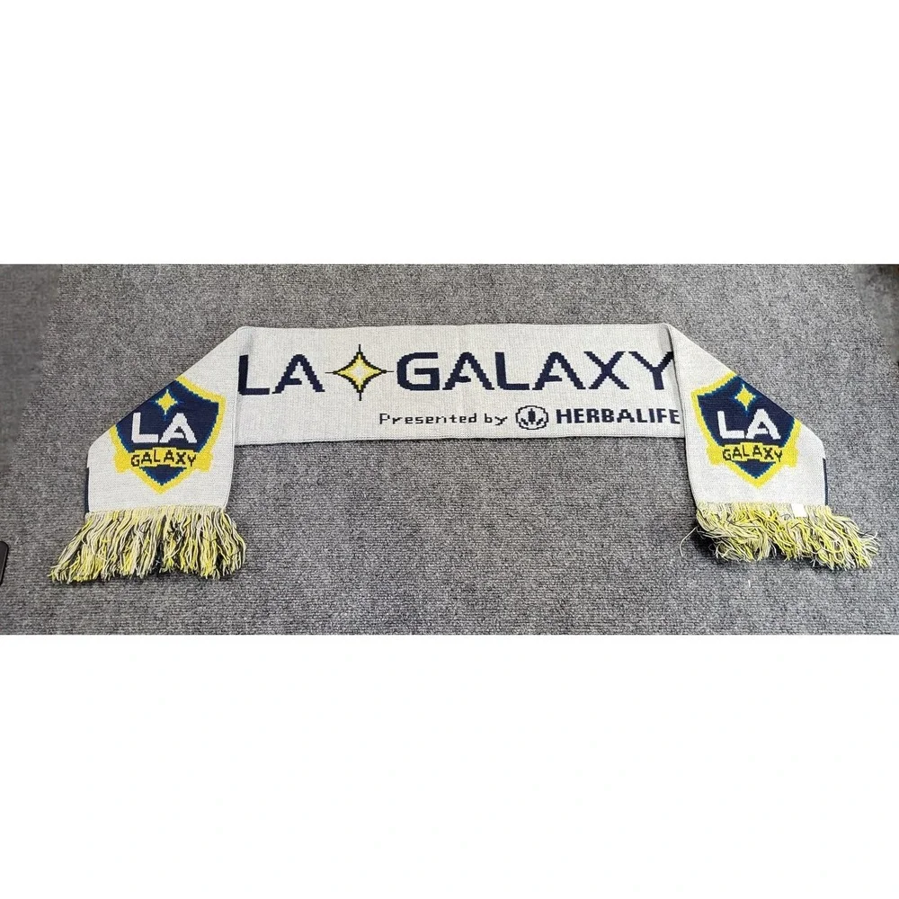 MLS Soccer LA Galaxy Team Scarf Blue & Yellow/White